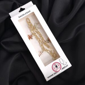 BAUBLEBAR Phone Charm Wristlet Gold Chain Gingerbread Universal Christmas